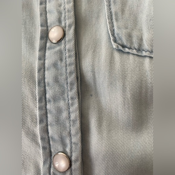 PAIGE Women's Callan Dress W/Western Pockets in Cadie - Size L - Picture 8 of 10